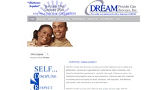 Desktop Screenshot of dreamprovidercare.com