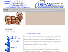 Tablet Screenshot of dreamprovidercare.com